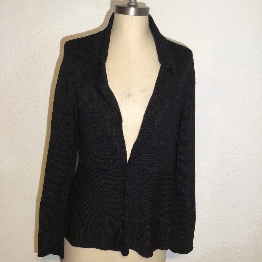 Eileen Fisher black sweater/cardigan size medium